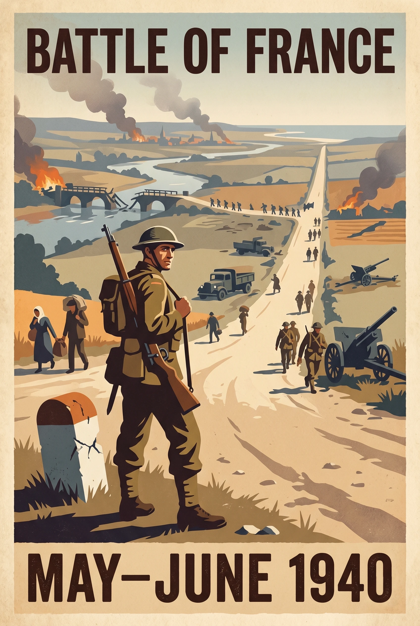Field of Command artwork from the Battle of France campaign